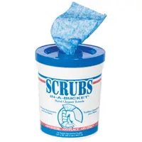 Scrubs In-a-Bucket® Hand Cleaner Towels, Blue, 6/Case