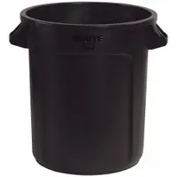 Rubbermaid® Brute® Trash Can, 10 Gallon, 17" x 16", Black, 1/Each