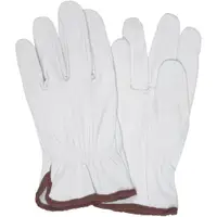 Goatskin Leather Drivers Gloves, Medium, White, 3 Pairs/Case