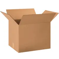 Corrugated Boxes, 21" x 15" x 15", Kraft, 20/Bundle; 120/Skid