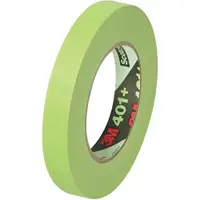 3M™ 401+/233+ Masking Tape, 6.7 Mil, 3/4" x 60 yds., Green, 12/Case