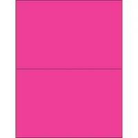 Tape Logic® Removable Rectangle Laser Labels, 8 1/2" x 5 1/2", Fluorescent Pink, 200/Case