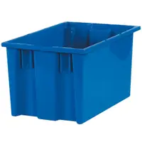 Stack & Nest Containers, 16" x 10" x 8 7/8", Blue, 6/Case