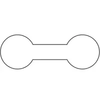 Merchandise Tags, Barbell Shape, 7/16" x 1 5/16", White, 1000/Case