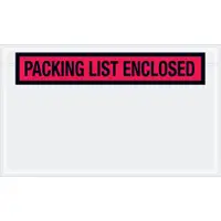 Tape Logic® "Packing List Enclosed" Envelopes, 4 1/2" x 7 1/2", Red, 1000/Case