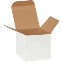 Reverse Tuck Folding Cartons, 3" x 3" x 3", White, 250/Case