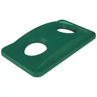 Rubbermaid® Slim Jim® Bottle and Can Recycling Lid, 23 Gallon, 21" x 11", Green, 1/Each