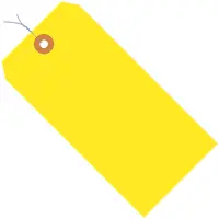 Shipping Tags, Pre-Wired, 13 Pt., 8" x 4", Yellow 500/Case