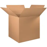 Corrugated Boxes, 36" x 36" x 36", Kraft, 5/Bundle; 120/Skid