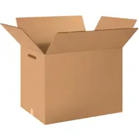 Double Wall Boxes with Hand Holes, 24" x 18" x 18", Kraft, 10/Bundle; 90/Skid
