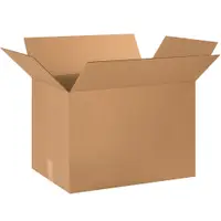 Corrugated Boxes, 26" x 18" x 18", Kraft, 15/Bundle; 150/Skid