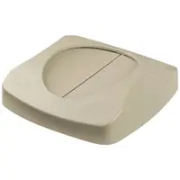 Rubbermaid® Hands-Free Trash Can Lid, 23 Gallon, 16" x 16" x 4", Beige, 1/Each