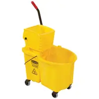 Rubbermaid® WaveBrake® Side Press Bucket/Wringer, 44 Quart, Yellow, 1/Each