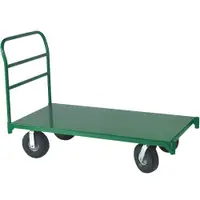 Metal Platform Cart, 24" x 48", Green, 1/Each