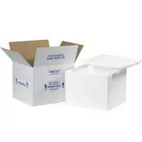 Insulated Shipping Kits, 12" x 10" x 9", White, 1/Case