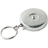 Original KeyBak® Retractable Key Holder, Chrome, 2/Case
