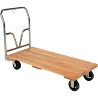 Wood Platform Truck, 24" x 48", Natural Wood, 1/Each