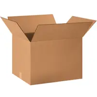 Heavy-Duty Boxes, 20" x 16" x 14", Kraft, 15/Bundle; 120/Skid