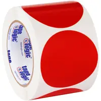 Tape Logic® Inventory Circle Labels, 3", Red, 500/Roll