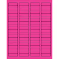 Tape Logic® Rectangle Laser Labels, 1 3/4" x 1/2", Fluorescent Pink, 8000/Case