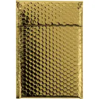 Glamour Bubble Mailers, 7 1/2" x 11", Gold, 72/Case