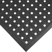 Anti-Slip Drainage Mat, 3' x 5', Black, 1/Each