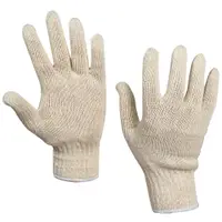 String Knit Cotton Gloves, Large, White, 12 Pairs/Case