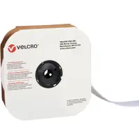 Velcro® Tape, Individual Strips, Loop, 4" x 75', White, 1/Case
