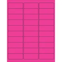 Tape Logic® Removable Rectangle Laser Labels, 2 5/8" x 1", Fluorescent Pink, 3000/Case