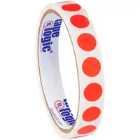 Tape Logic® Inventory Circle Labels, 1/2", Fluorescent Red, 500/Roll