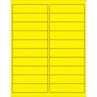 Tape Logic® Rectangle Laser Labels, 4" x 1", Fluorescent Yellow, 2000/Case