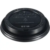Solo® Paper Hot Cup Lids, 12-16 oz., Black, 1000/Case