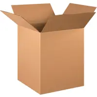 Corrugated Boxes, 16" x 16" x 20", Kraft, 20/Bundle; 120/Skid