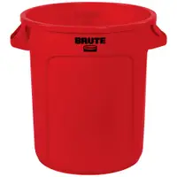Rubbermaid® Brute® Trash Can, 10 Gallon, 17" x 16", Red, 1/Each