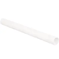 Mailing Tubes with Caps, 2" x 12", White, 50/Case