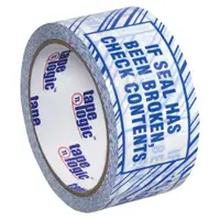 Tape Logic® Security Tape, "If Seal Has Been...", 2.5 Mil, 2" x 110 yds, Blue/White, 6/Case