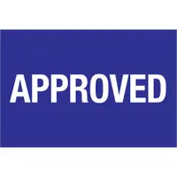 Tape Logic® Labels, "Approved", 2" x 3", Blue/White, 500/Roll