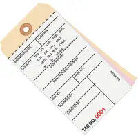 Inventory Tags, 3 Part Carbonless # 8, (7000-7499), 6 1/4" x 3 1/8", White/Manila, 500/Case