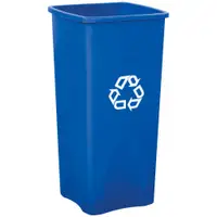 Rubbermaid® Square Recycling Container, 23 Gallon, 15 1/2" x 15 1/2" x 31", Blue, 1/Each