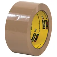 3M™ 373 Carton Sealing Tape, 2.5 Mil, 2" x 55 yds., Tan, 36/Case