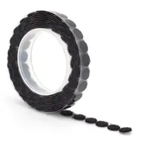 Tape Logic® Individual Tape Dots, Hook, 3/4", Black, 1028/Case