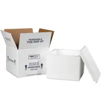 Insulated Shipping Kits, 9 1/2" x 9 1/2" x 7", White, 1/Case