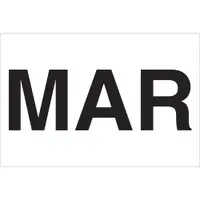 Tape Logic® Months of the Year Labels, "MAR", 2" x 3", White, 500/Roll