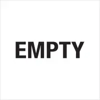 Tape Logic® Labels, "Empty", 6" x 6", Black/White, 500/Roll