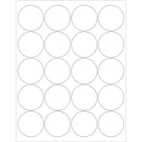 Tape Logic® Laser Labels, 2" Circle, White, 2000/Case