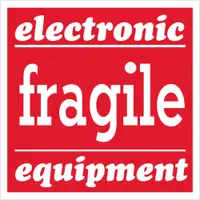 Tape Logic® Labels, "Fragile - Electronic Equipment", 4" x 4", Red/White, 500/Roll