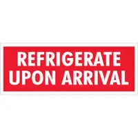 Tape Logic® Labels, "Refrigerate Upon Arrival", 4" x 1-1/2", Red/White, 500/Roll