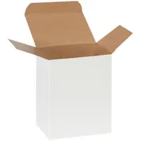 Reverse Tuck Folding Cartons, 4" x 3" x 5", White, 250/Case