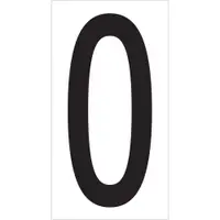 Vinyl Warehouse Letter Labels, "O", 3 1/2", Black/White, 50/Case