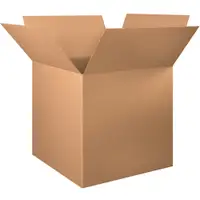 Corrugated Boxes, 34" x 34" x 34", Kraft, 5/Bundle; 120/Skid